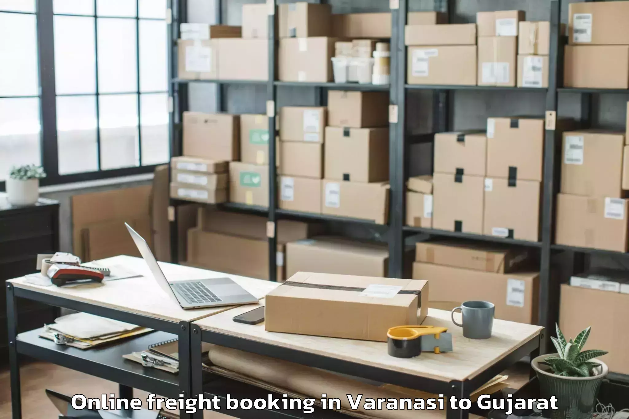 Trusted Varanasi to Kheda Online Freight Booking